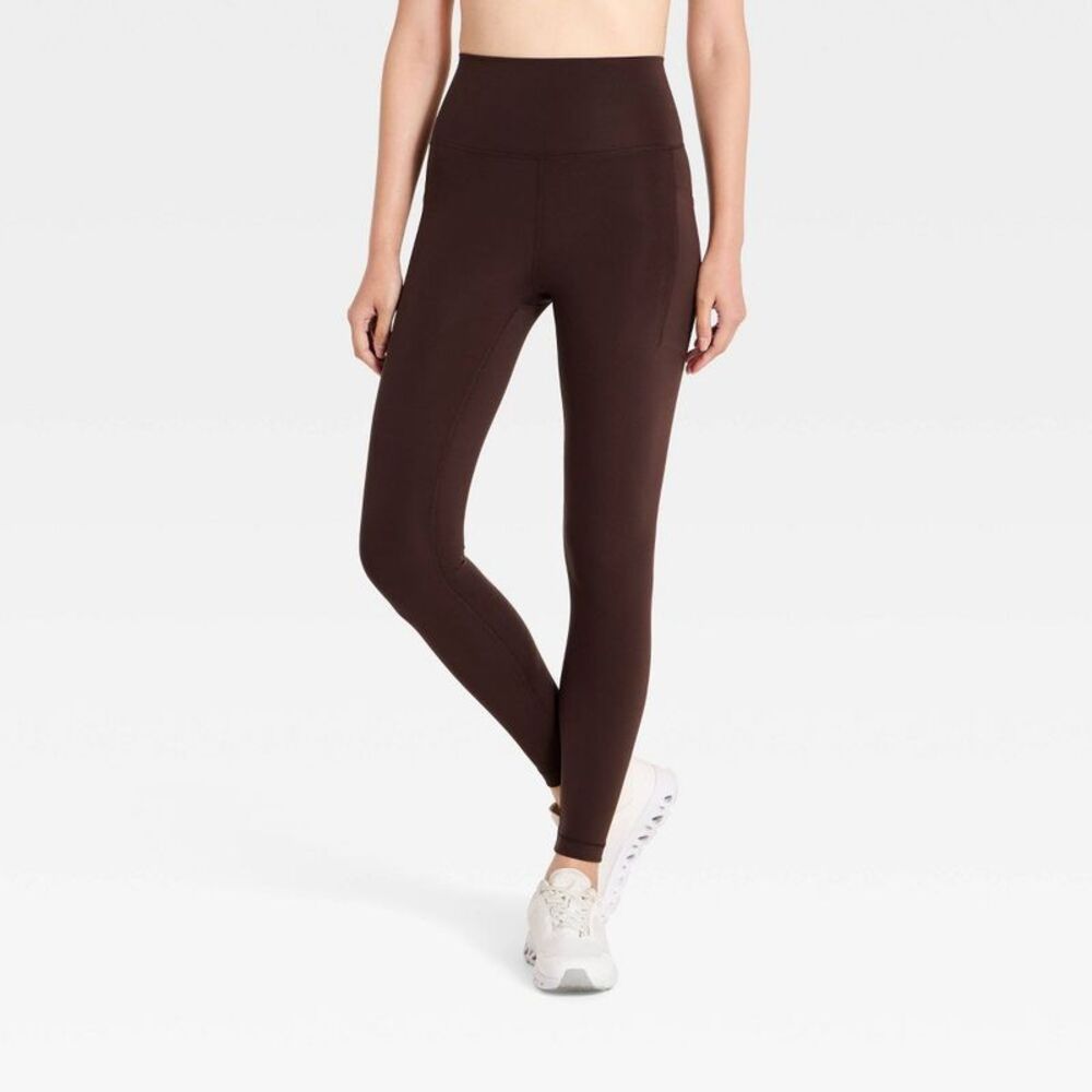 Women's Super Flex Ultra High-Rise 7/8 Pocketed Leggings - Dark Brown XL